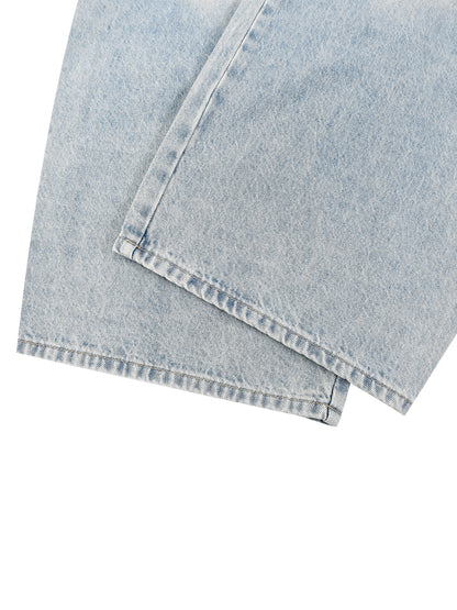 Men’s Enzyme Wash Wide Leg Jeans