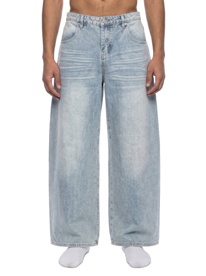 Men’s Enzyme Wash Wide Leg Jeans