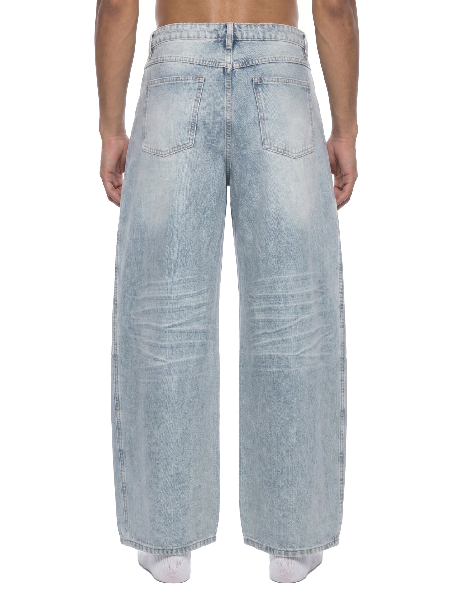 Men’s Enzyme Wash Wide Leg Jeans