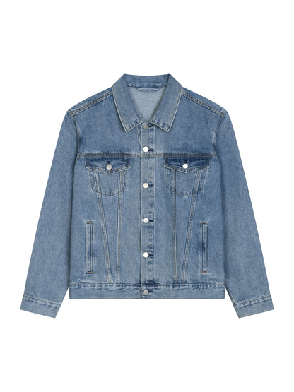 Unisex Vintage Wash Denim Jacket