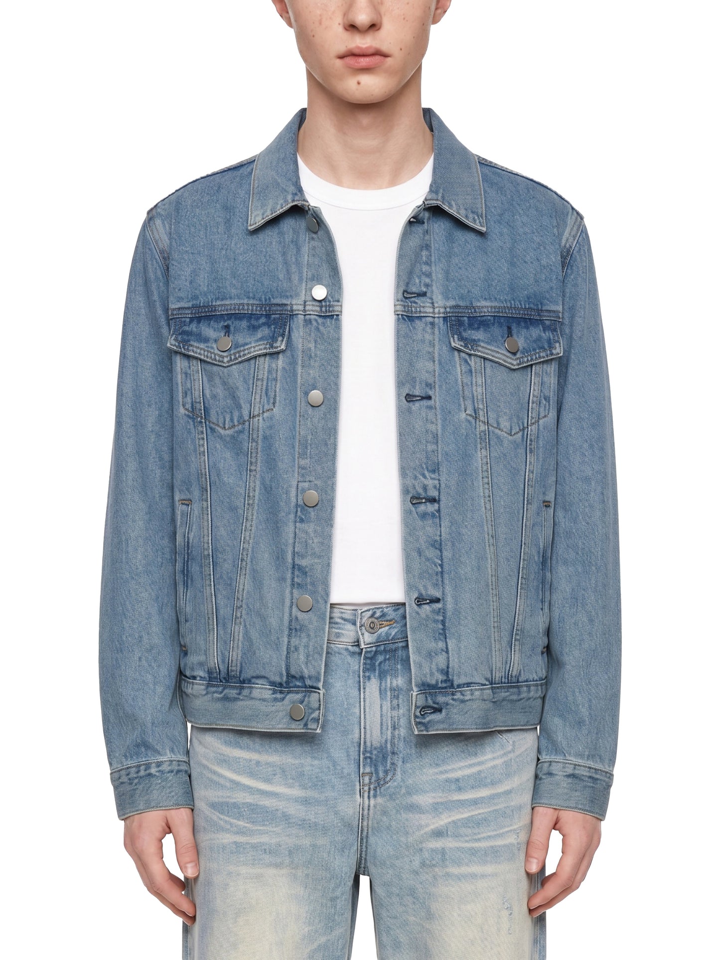 Unisex Vintage Wash Denim Jacket