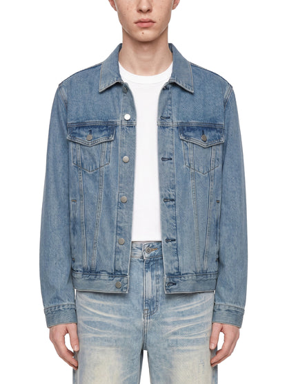 Unisex Vintage Wash Denim Jacket